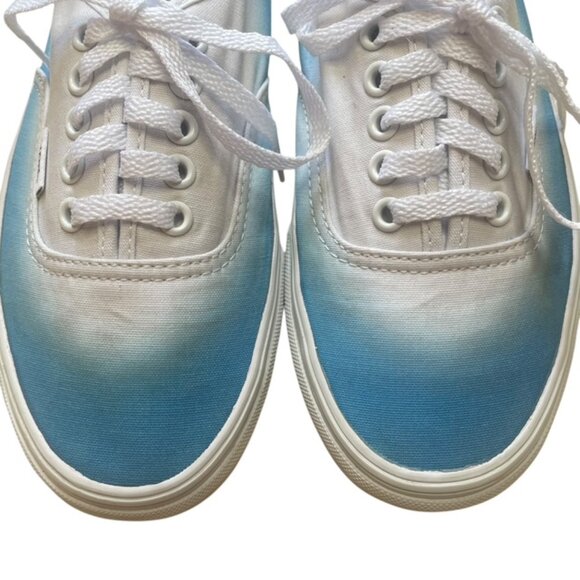 VANS Authentic Off the Wall Ombré Blue and True White Sneakers - Men's Size 7 - Picture 2 of 9